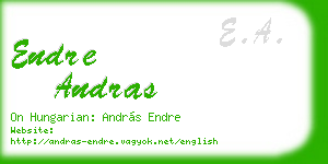 endre andras business card